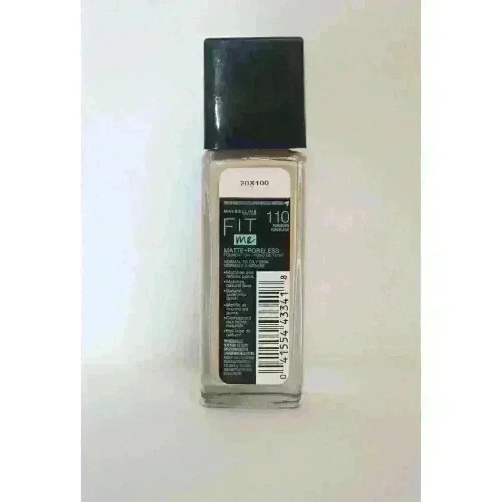 Maybelline Fit Me Matte & Poreless Liquid Foundation Makeup - 102 Fair Porcelain